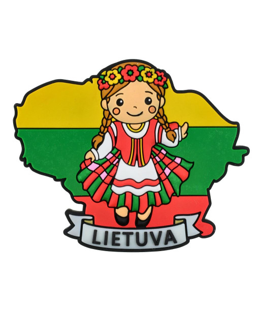 Magnetas Lietuvos kontūras ir Lietuvaitė